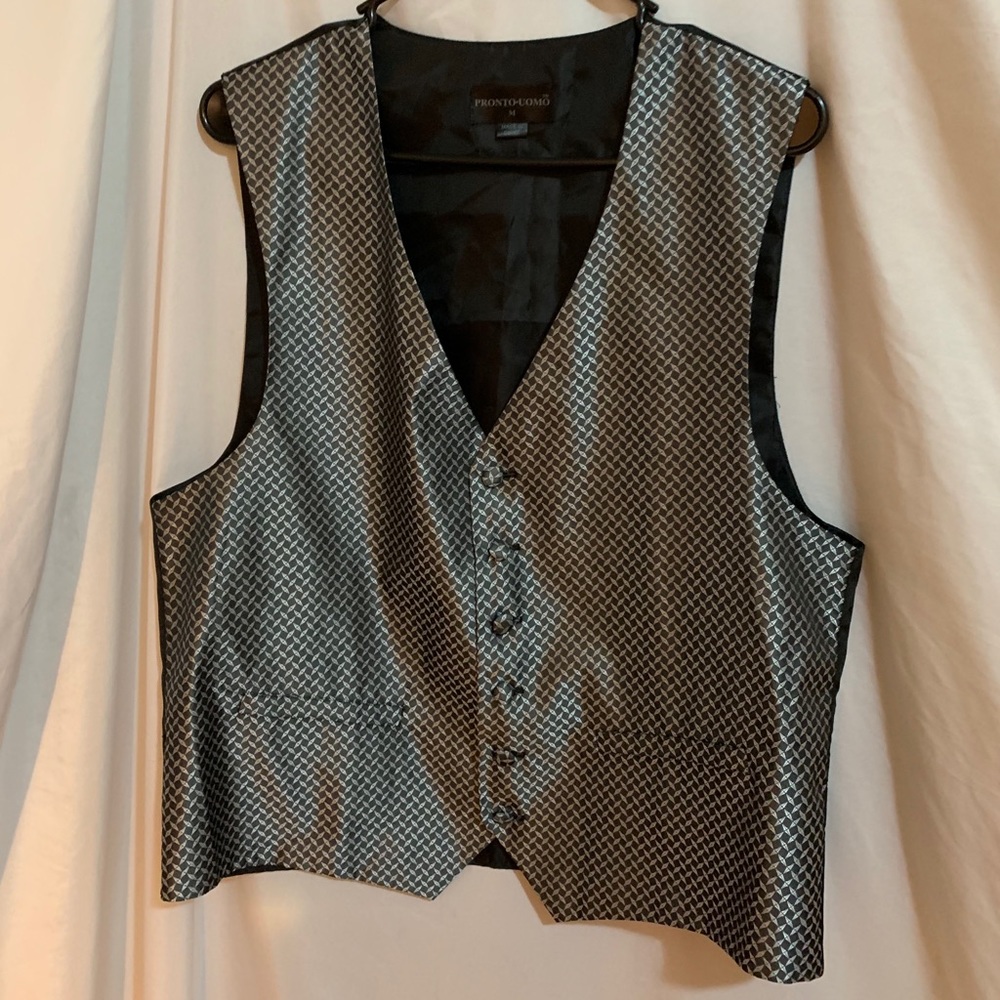 Pronto Uomo Men’s Suit Vest Black/Grey